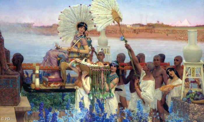 Lawrence Alma-Tadema, Die Auffindung des Mosesknaben