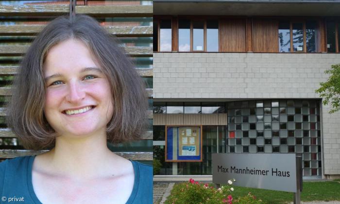 Carlotta Seidel vor dem Max-Mannheimer Studienzentrum in Dachau 