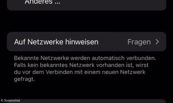 Ein Handybildschirm