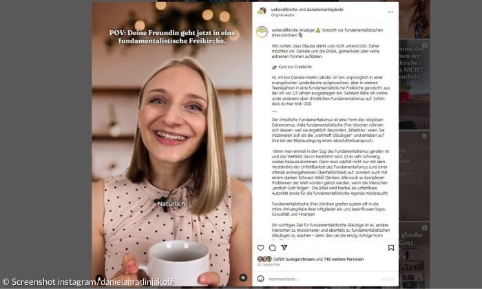 Ein Screenshot des Reels von Daniela-Marlin Jakobi
