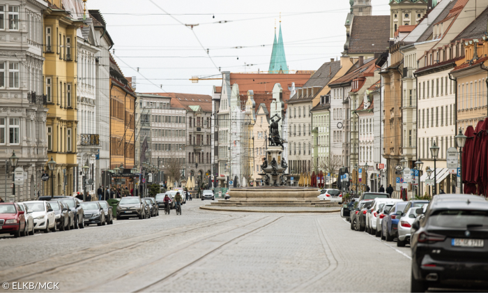 Eine Straße in Augsburg
