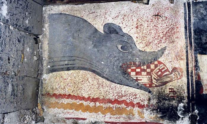 Arius wird von einem Drachen verschlungen