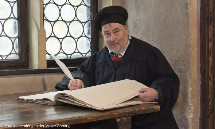 Christoph Liebst als Martin Luther auf der Veste Coburg