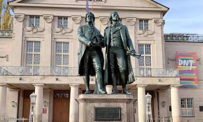 Goethe-Schiller-Denkmal in Weimar
