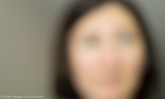 Blur Effekt eines Gesichts, man kann es nicht mehr erkennen