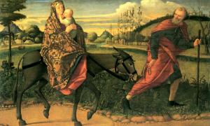 Vittore Carpaccio: Flucht nach Ägypten, zeno.org