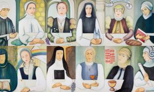 Tafelgemälde "Frauen der Reformation in der Region" gemalt im Auftrag der EFiM von der Ikonenmalerin  Mariana Lepadus/Lutherstadt Eisleben.