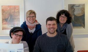Dekanatskantorin Rebekka Leitloff, Pfarrerin Susanne Hötzel, Walter Weiss und Eva-Maria Hartmann (Dekanatsausschuss), v.l.