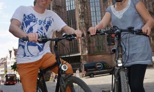 Mit dem Fahrrad zur Sternwallfahrt nach St. Sebald in Nürnberg.