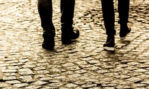 Stadt Laufen Spaziergang