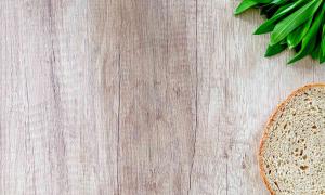 Frühstück Brot Gemüse Tisch Holz