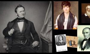 Friedrich Heinrich Ranke (1798-1876, links),  Louise Reichardt (1779-1826), Friedrich Ludwig Jahn (1778-1852), Karl Ludwig Sand (1795-1820), August von Kotzebue (1761-1819), Karl Georg von Raumer (1783-1865).