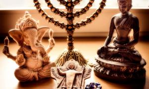 Religiöse Symbolen aus den verschiedenen großen Weltreligionen