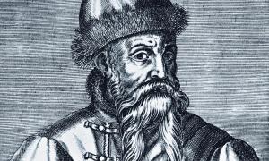 Johannes Gutenberg in einem postumen Fantasiebildnis des 16. Jahrhunderts. Authentische Bildnisse sind nicht überliefert. 