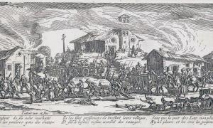 Der lothringische Künstler Jacques Callot stellte die Gräuel des Dreißigjährigen Kriegs in einer Reihe eindrucksvoller Grafiken dar.
