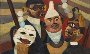 Josef Scharl, Masken, 1931, Galerie Michael Haas © Susanne Fiegel