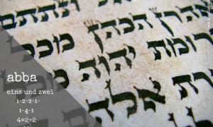 Zahlenmystik des hebräischen Worts Abba.