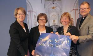 Die Kirchennacht-Macherinnen und -macher sind (v. l.) Alexandra Eck, Susanne Wildfeuer, Edda Weise, Jürgen Vorndran. 