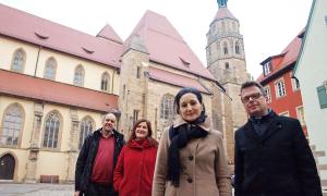  (Von links) Dekanatskantor Michael Haag, Chorleiterin Monika Hümmer, Dekanin Ingrid Gottwald-Weber und Pfarrer Alexander Reichelt.