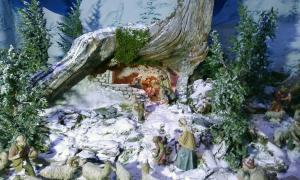 Schneekrippe im Rathaus von Rosenberg