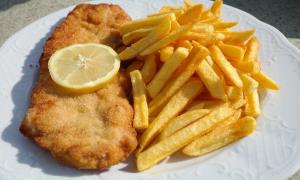 Schnitzel mit Pommes Symbol