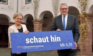 Das Leitwort des Ökumenischen Kirchentages 2021: "schaut hin"