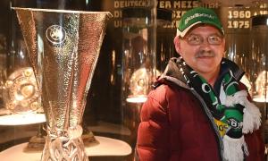 Reinhold Hutzler im Fußballstadion von Borussia Mönchengladbach