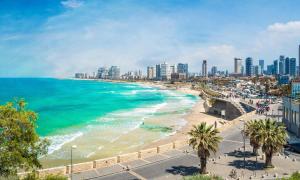 Blick auf den Strand von Tel Aviv