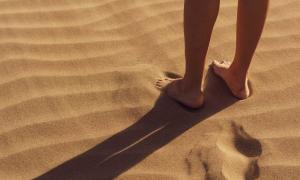 Fussabdruck im Sand
