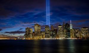 Lichtinstallation zum Gedenken an 9/11