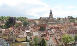 Bamberg mit der Kirche St. Stephan im Hintergrund