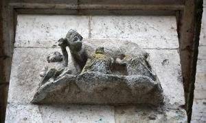 Schmähplastik am Regensburger Dom