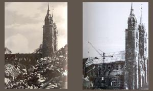 Die Lorenzkirche 1945 und 1950