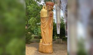 Eine Holzstatue von Sebaldus