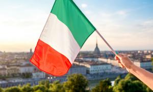 Eine italienische Fahne