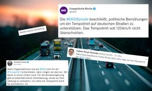 Reaktionen auf Tempolimit-Empfehlung der EKD