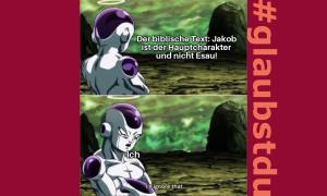Ein Meme zur biblischen Geschichte von Jakob und Esau von Frank Krauss