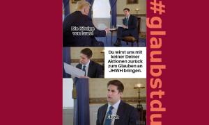 Ein Meme zur biblischen Geschichte von Elijah
