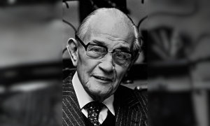 schwarz-weiß Portrait eines Theologen