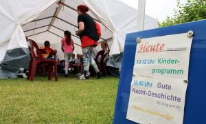 Kirchenzelt auf dem Campingplatz Achtern Diek in Otterndorf 