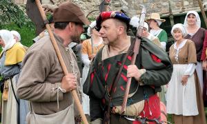 Maik Elliger (rechts) als Landsknecht in Bad Frankenhausen