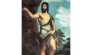 Tizian, Johannes der Täufer in der Wüste