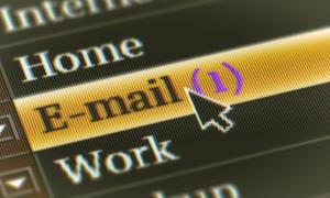 Ein Email-Postfach auf einem Bildschirm