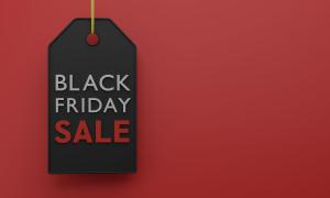 Ein Schild macht auf den Black Friday aufmerksam