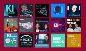 Logos von Podcasts