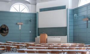 Blick in den Hoersaal der Hochschule